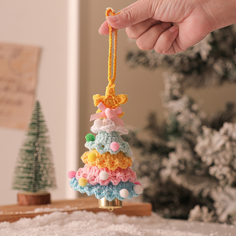2 Pcs Handmade Crochet Christmas Tree Ornament - Style D/Product Detail/Decor