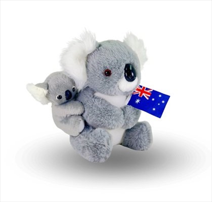 21 cm Koala W/Baby & Flag - Eco Friendly/Product Detail/Plush Toys