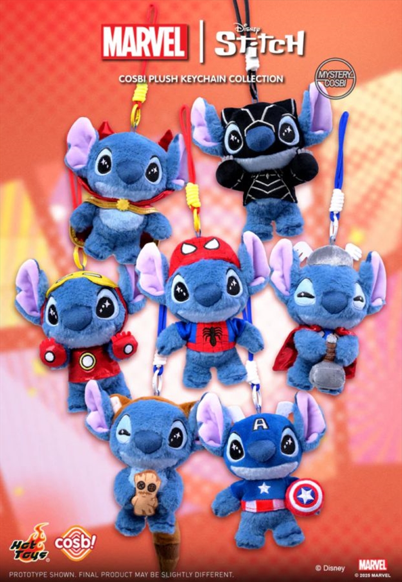 Disney - Stitch Marvel Cosplay Cosbi Plush Keychain Collection (SENT AT RANDOM)/Product Detail/Keyrings