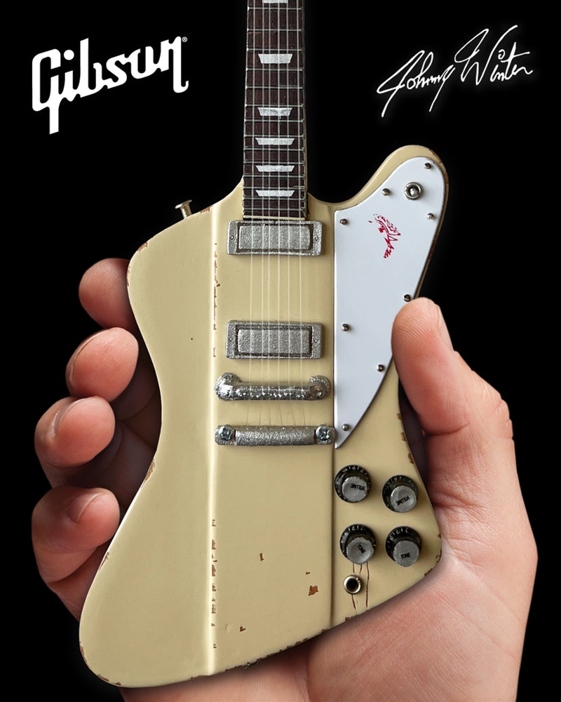 Johnny Winter Gibson Firebird V 1964 Polaris White  Mini Guitar Replica Collectible GG-426/Product Detail/Collectables