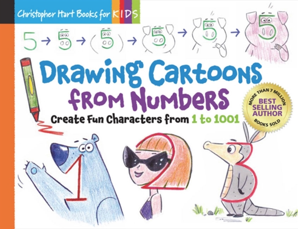 Drawing Cartoons From Numbers : Create Fun Characters From 1 To 1001/Product Detail/Childrens