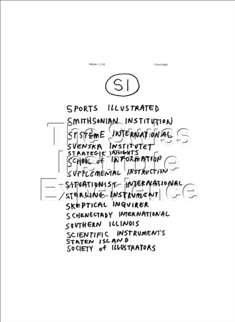 The Swiss Institute Experience/Product Detail/Art
