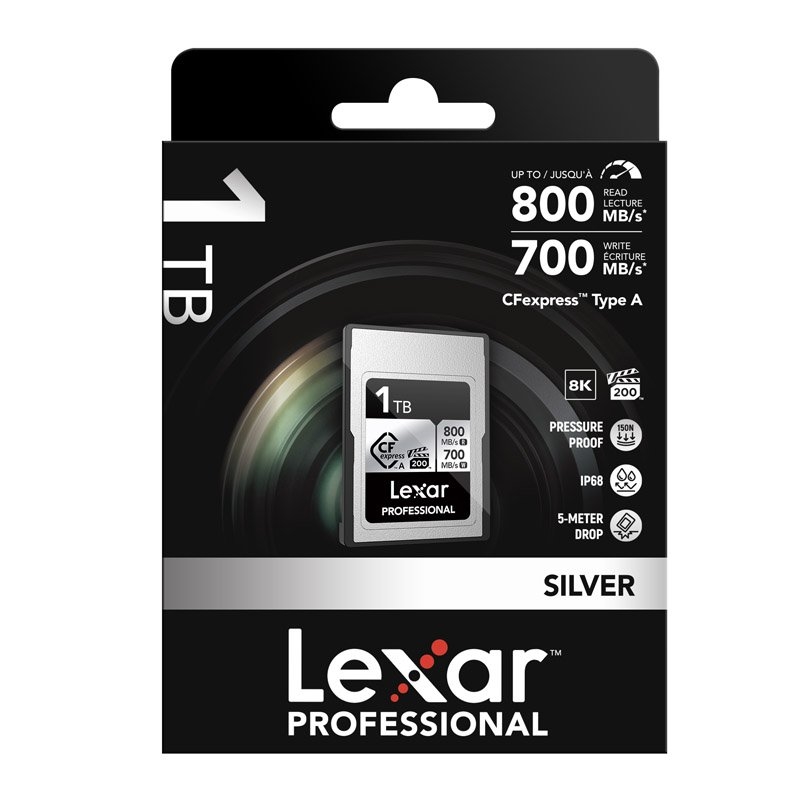 1Tb - Cfexpress Type A Professional Silver Series, Up To 800Mb/S Read, 700Mb/S Write, Vpg200, 8K/Product Detail/Electronics