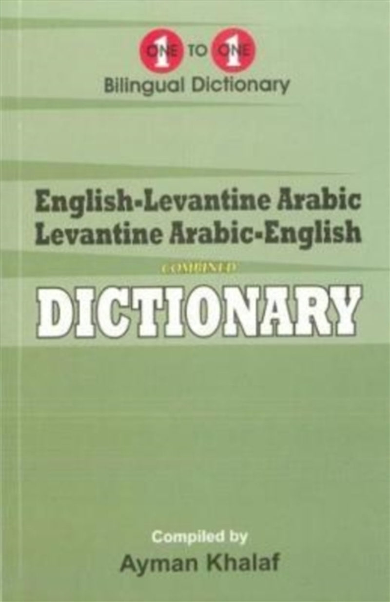 Englishlevantine Arabic Levant/Product Detail/Language & Linguistics