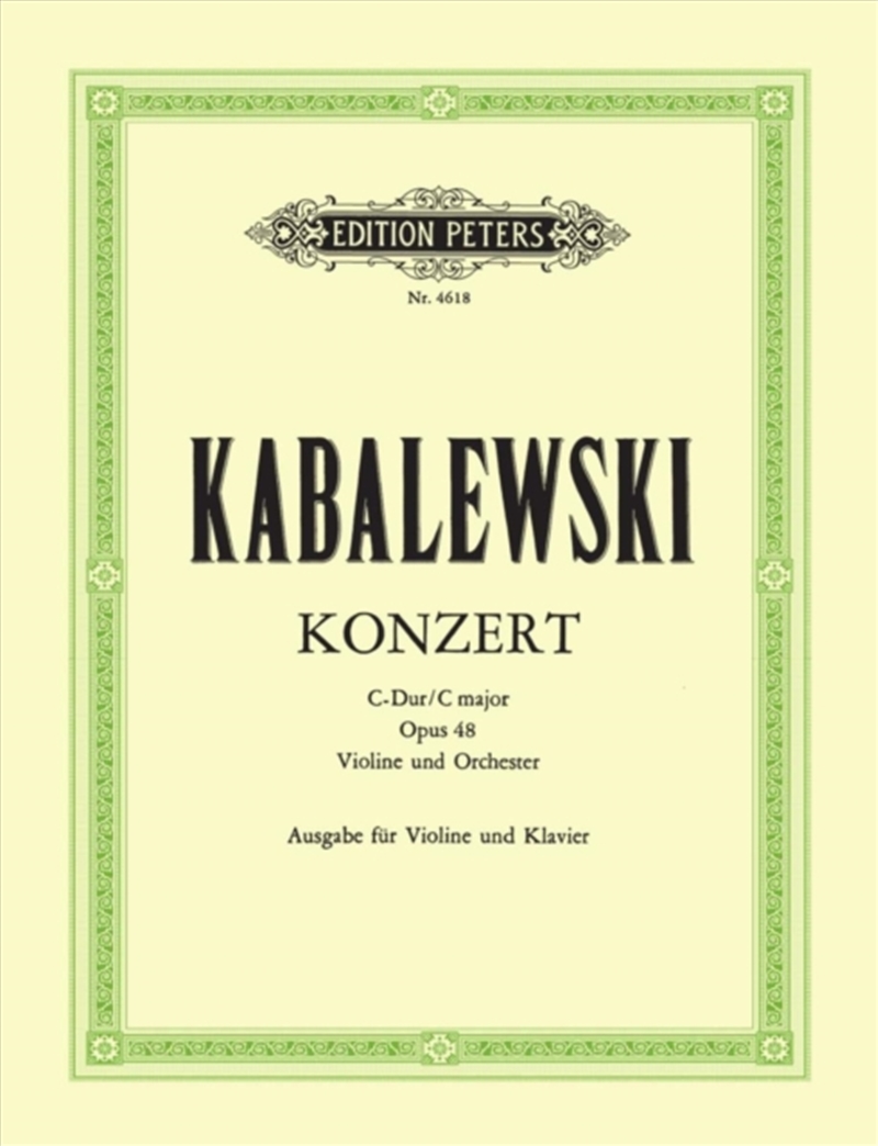 Violin Concerto In C Op48/Product Detail/Media