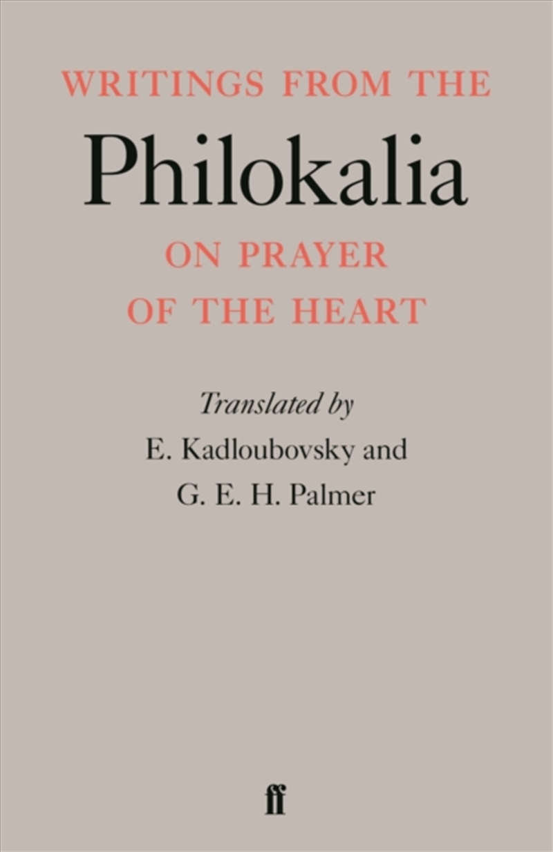 Writings From The Philokalia/Product Detail/Religion & Beliefs