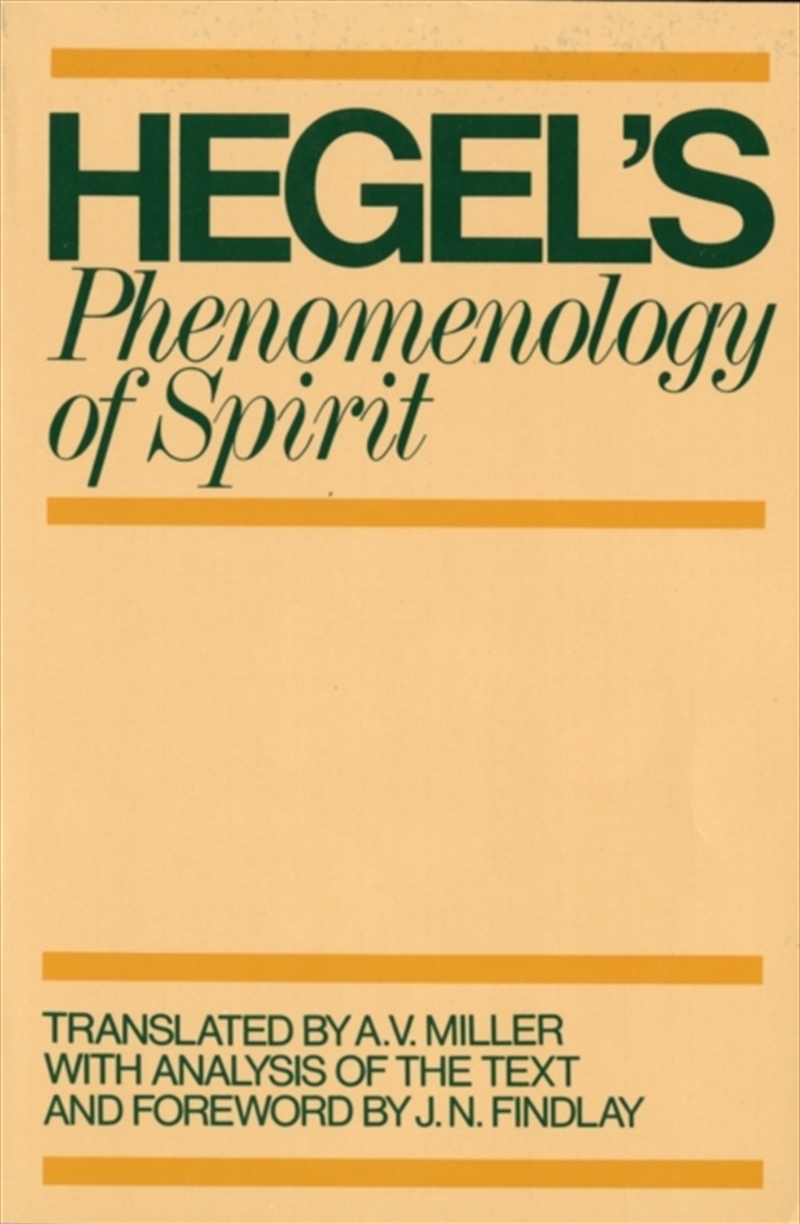 Phenomenology Of Spirit Paperb/Product Detail/Psychology