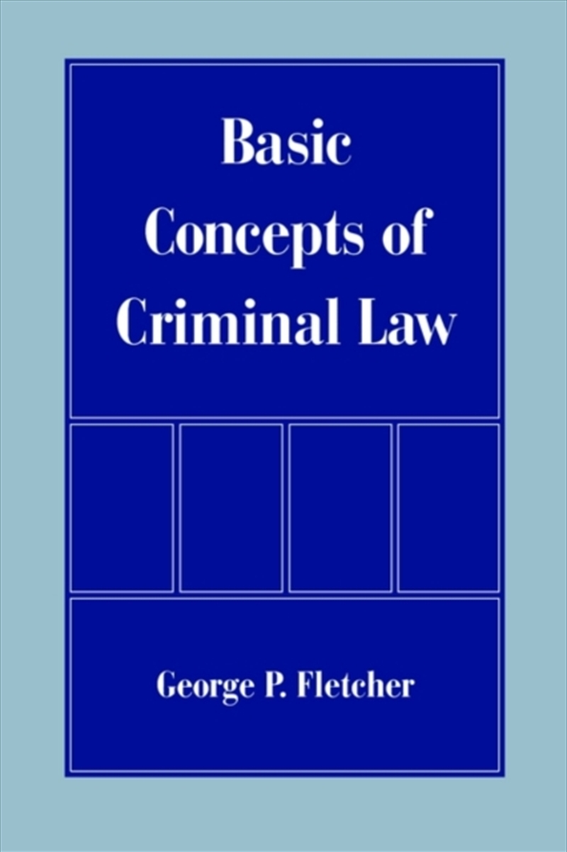 Basic Concepts Of Criminal Law/Product Detail/Law
