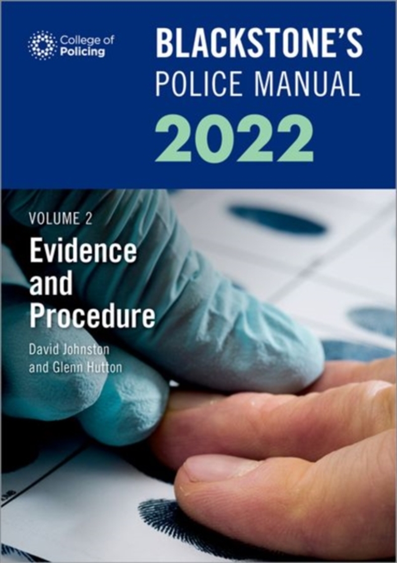 Blackstones Police Manuals Vol/Product Detail/Law