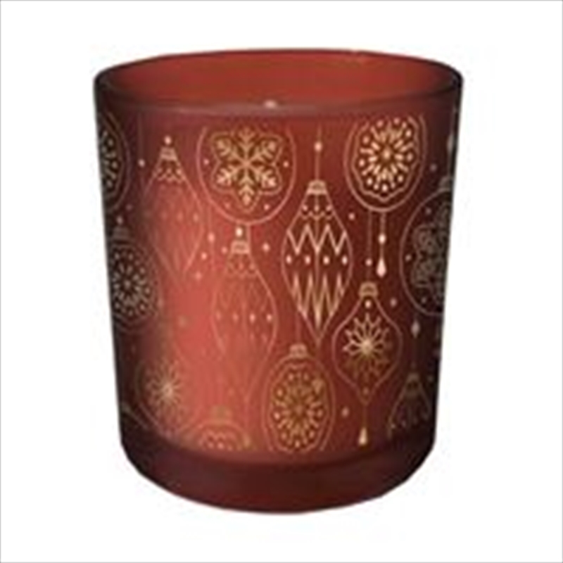 Candle Christmas 210G Clr Glss Decal Gold Baubles/Product Detail/Candles