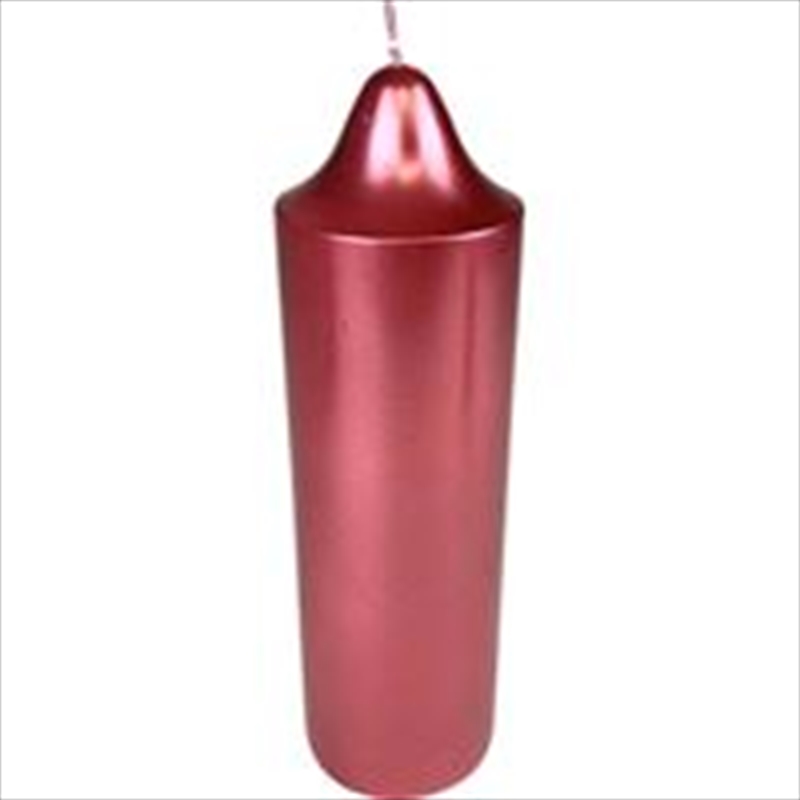 Candle Pillr Christmas 23Cm Metallic Red/Product Detail/Candles