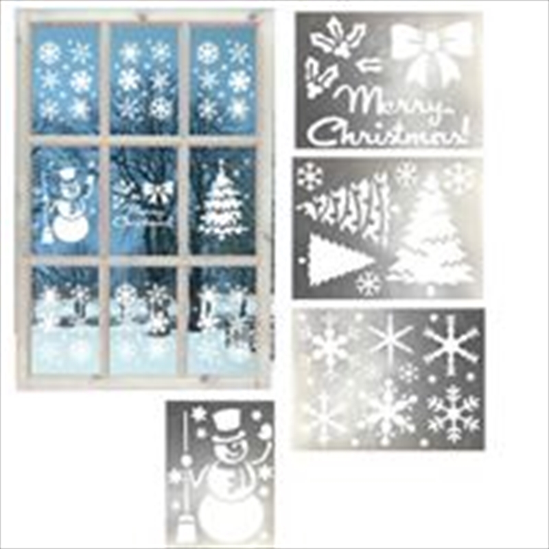 Christmas Windw Stencil 4Pk/Product Detail/Novelty & Gifts