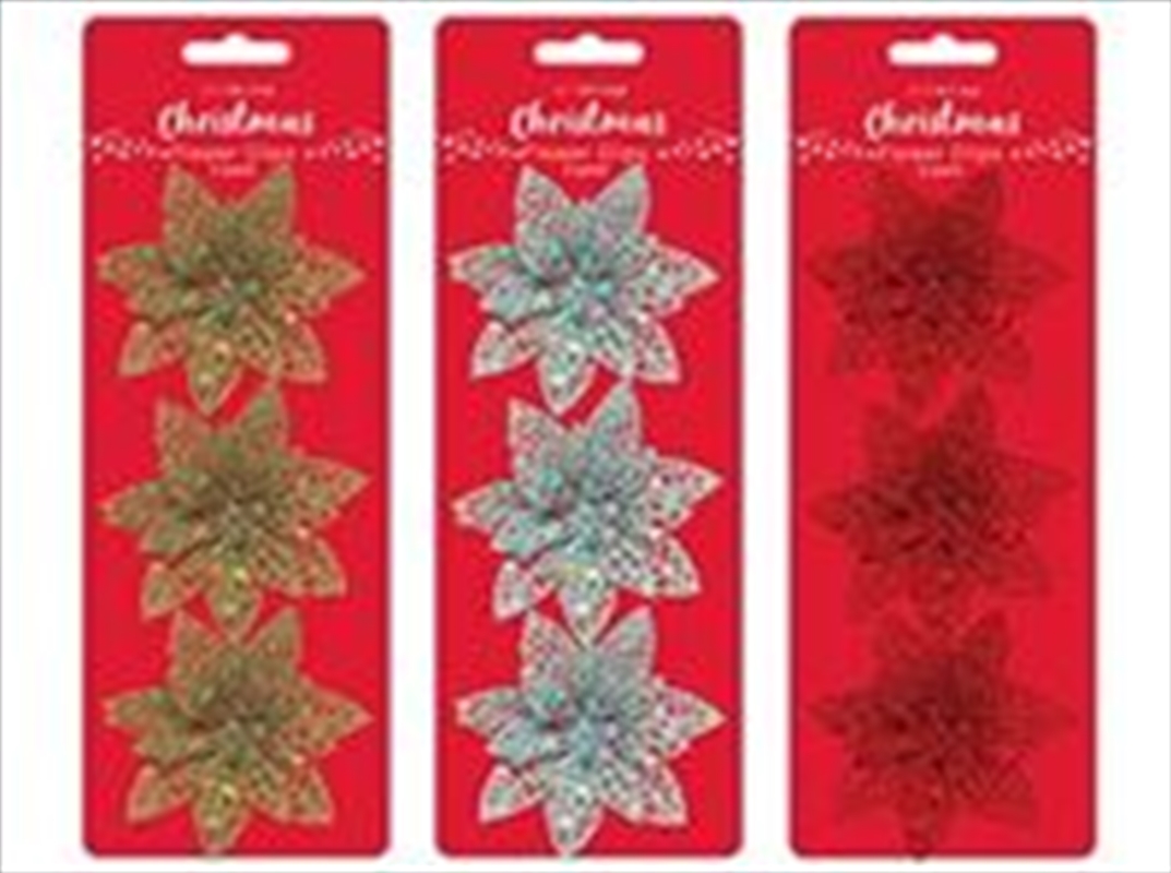 Christmas Tree Flower 3Pk (SENT AT RANDOM)/Product Detail/Decor