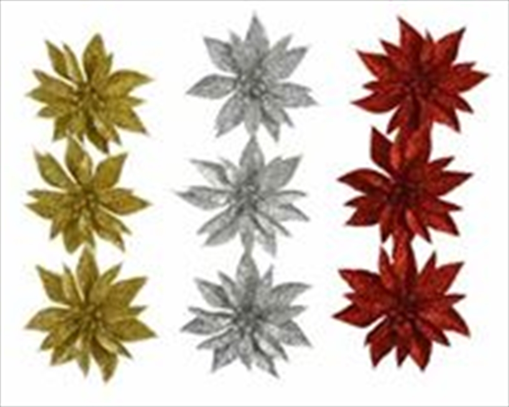 Christmas Tree Flower 3Pk Embellishment (SENT AT RANDOM)/Product Detail/Decor