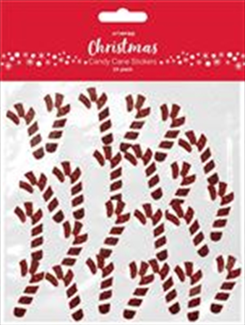 Christmas Candy Cane Sticker 24Pk/Product Detail/Stationery