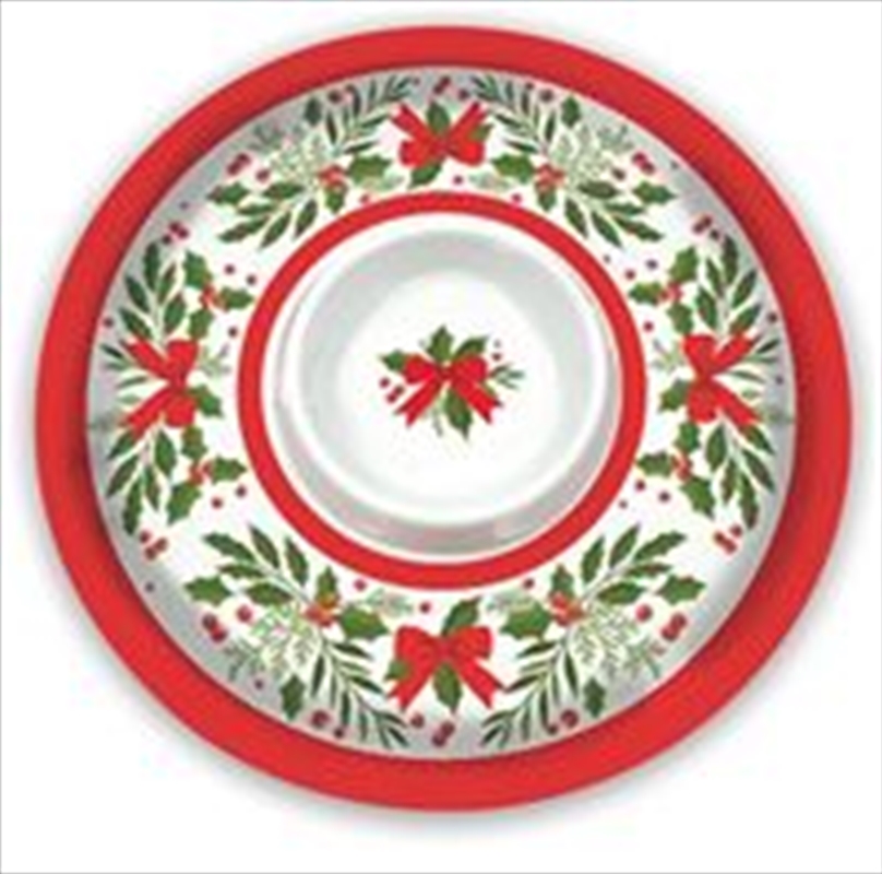 Christmas Melamine Chip N Dip Traditional/Product Detail/Diningware