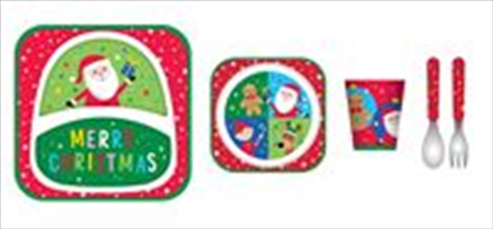 Christmas Bamboo Fibre Kids Set 5Pk/Product Detail/Diningware