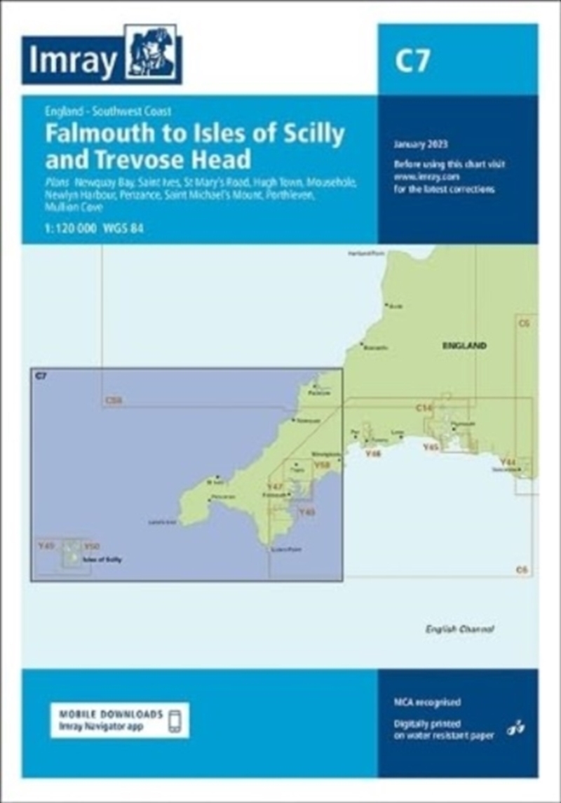 Imray Chart C7 : Falmouth To Isles Of Scilly And Trevose Head/Product Detail/Geography