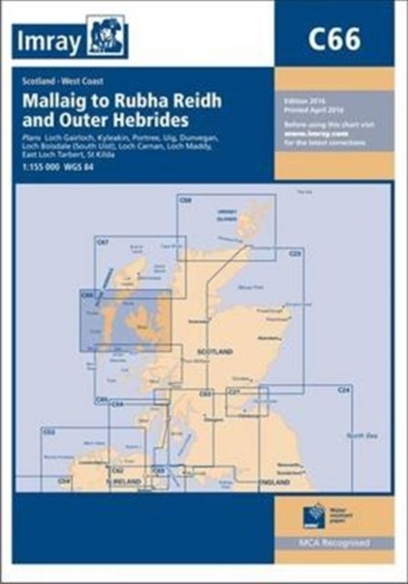 Imray Chart C66 : Mallaig To Rudha Reidh And Outer Hebrides/Product Detail/Geography