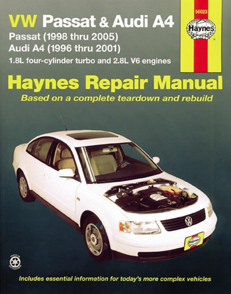 Volkswagen Vw Passat (1998-2005) & Audi A4 1.8L Turbo & 2.8L V6 (1996-2001) Haynes Repair Manual (Us/Product Detail/Transportation