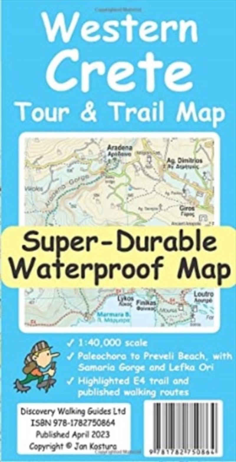 Western Crete Tour & Trail Super-Durable Map/Product Detail/Geography