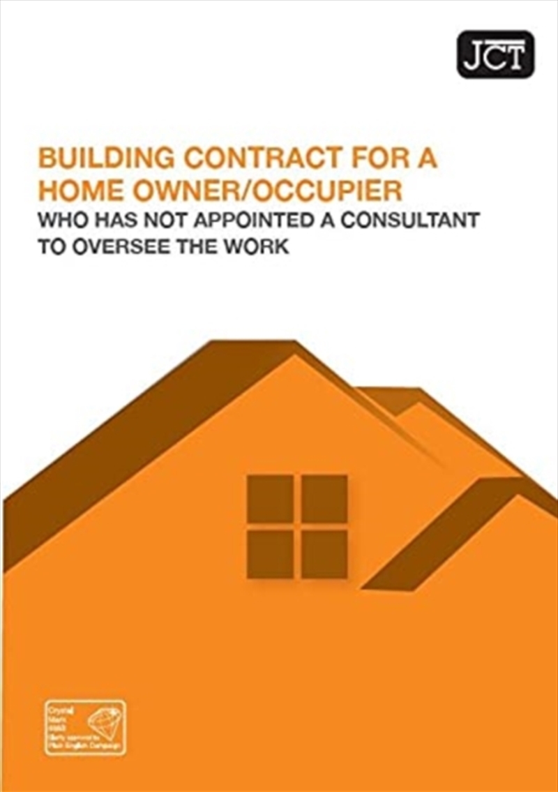 Jct Building Contract For A Homeowner/Occupier Without Consultant/Product Detail/Law