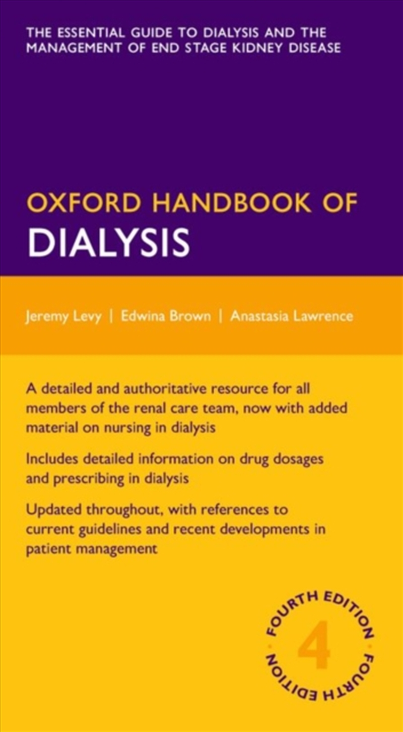 Oxford Handbook Of Dialysis/Product Detail/Healthcare