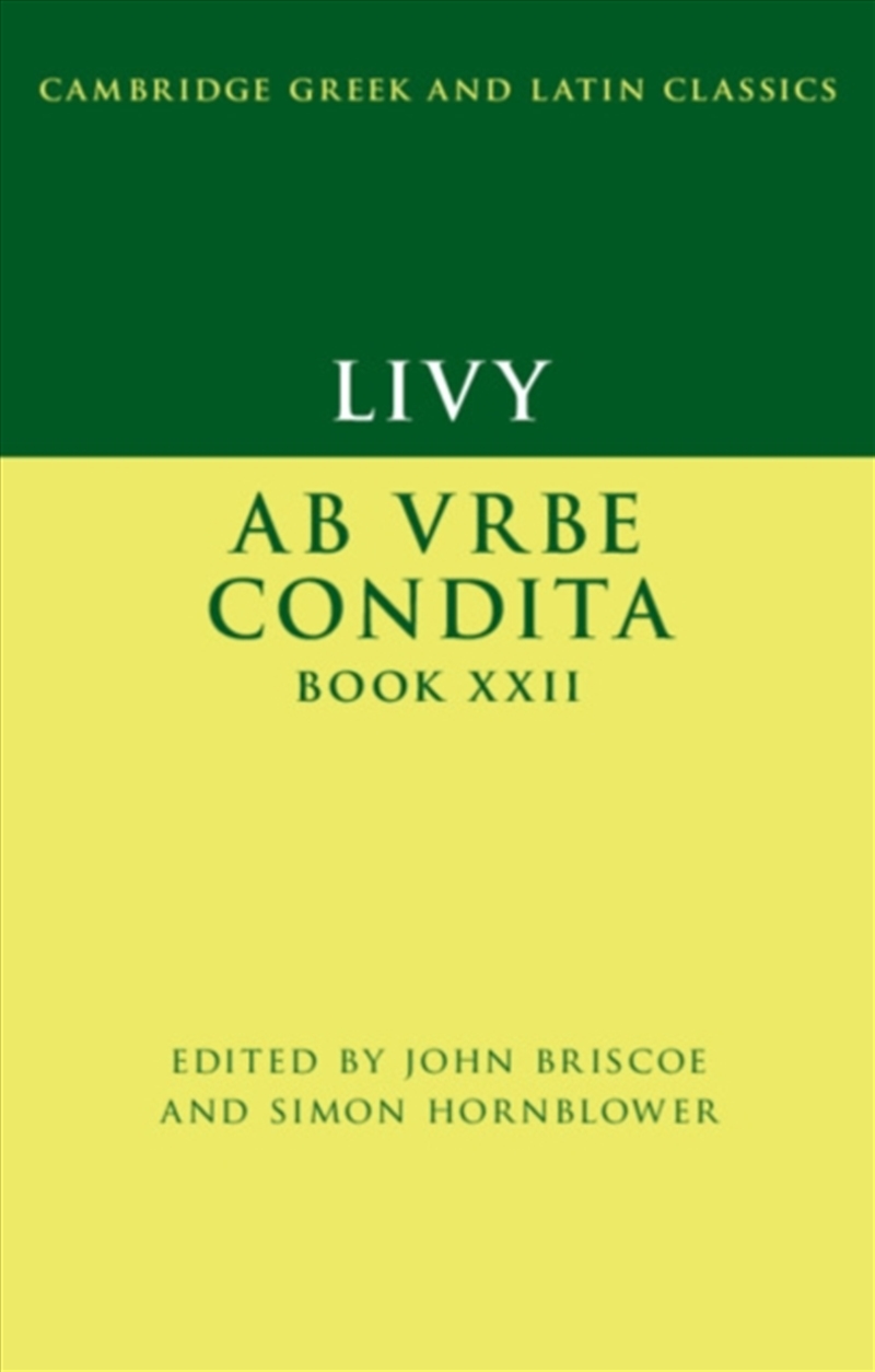 Livy: Ab Urbe Condita Book Xxii/Product Detail/Literature & Poetry