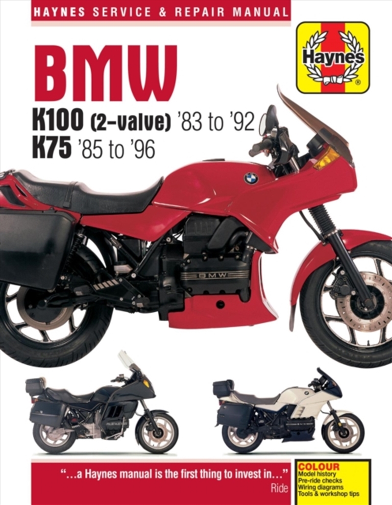 Bmw K100 & 75 2-Valve Models (83 - 96) Haynes Repair Manual/Product Detail/Transportation