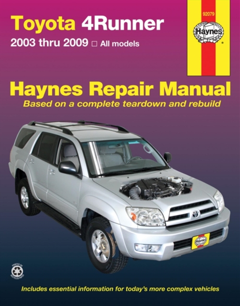 Toyota 4Runner 2003 To 2009 : All Models/Product Detail/Transportation