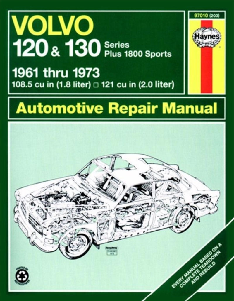 Volvo 120 & 130 Series (And P1800) (61 - 73) Haynes Repair Manual/Product Detail/Transportation