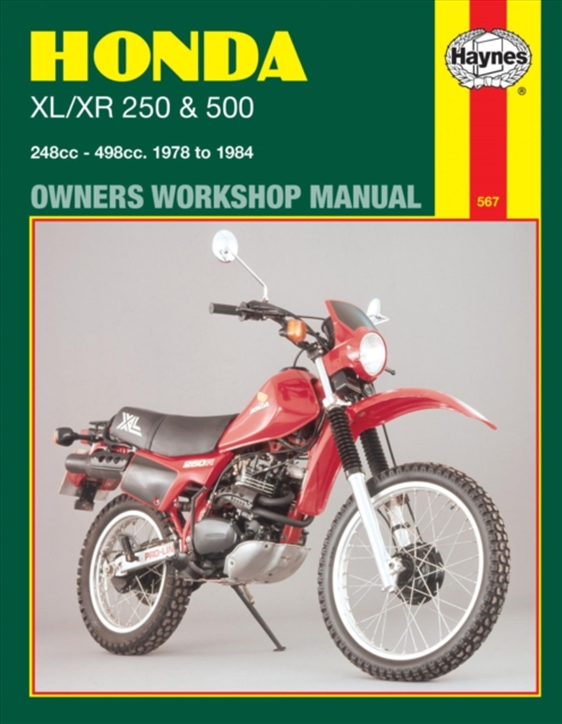 Honda Xl/Xr 250 & 500 (78 - 84) Haynes Repair Manual/Product Detail/Transportation