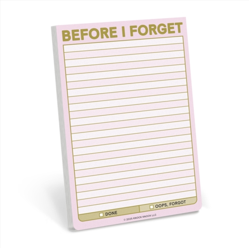 Knock Knock Before I Forget Great Big Stickies/Product Detail/Stationery