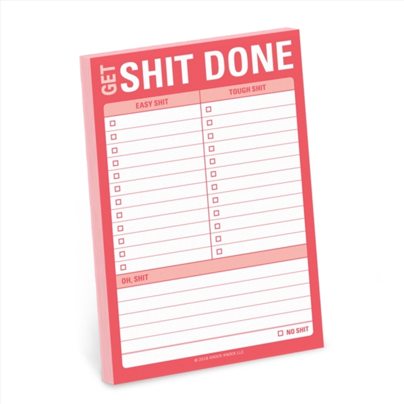 Knock Knock Get Shit Done Great Big Sticky Note/Product Detail/Stationery