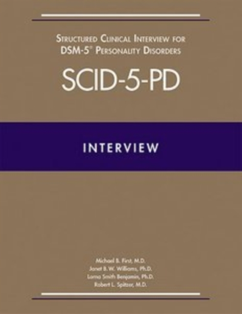Structured Clinical Interview For Dsm-5 Personality Disorders (Scid-5-Pd)/Product Detail/Psychology