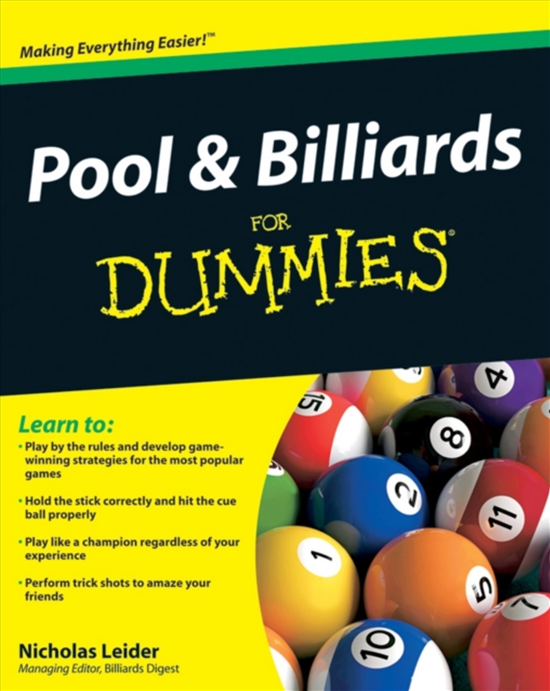 Pool And Billiards For Dummies/Product Detail/Sport & Recreation