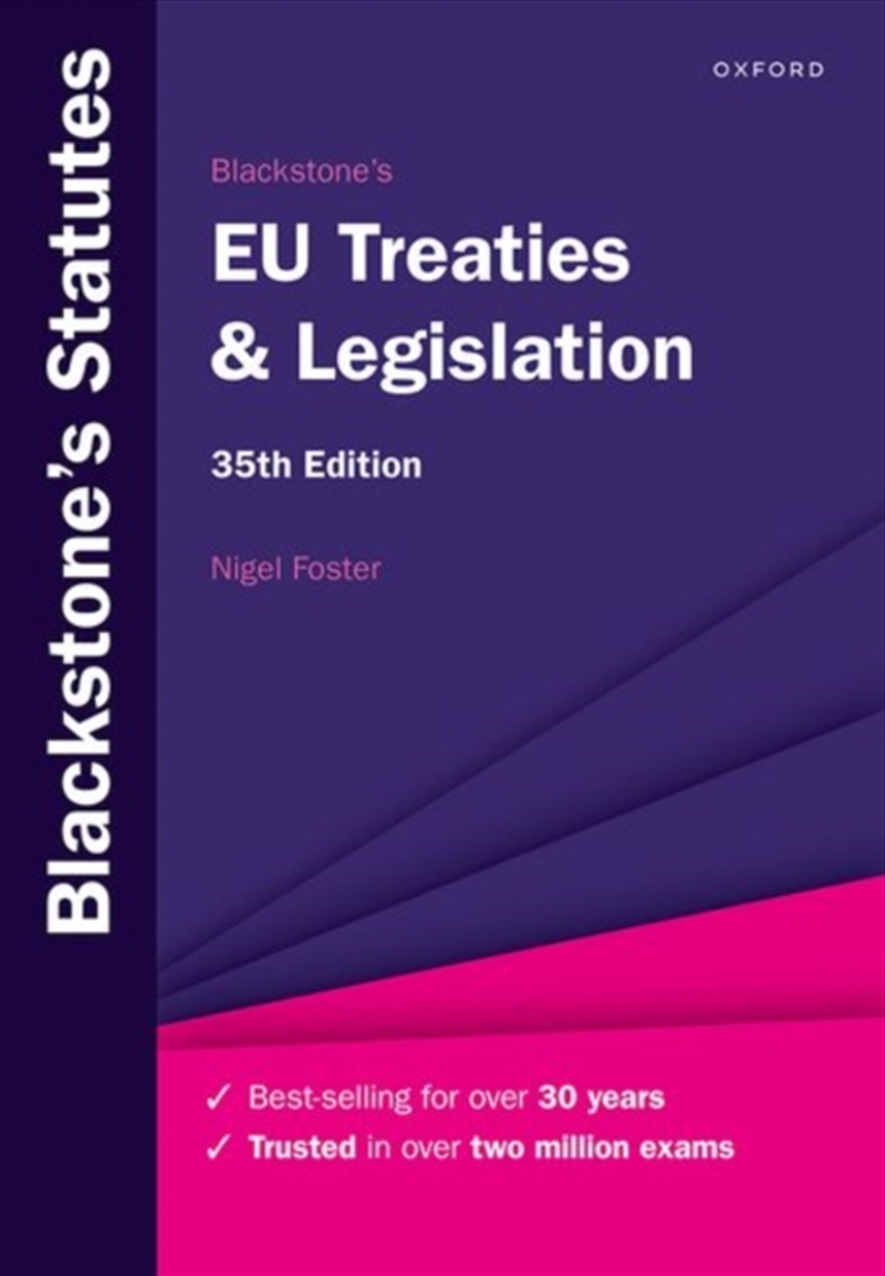 Blackstone's Eu Treaties & Legislation/Product Detail/Law