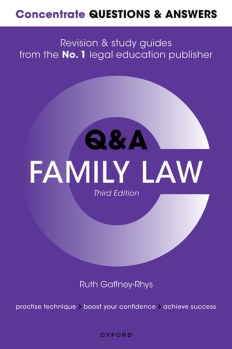 Concentrate Questions And Answers Family Law : Law Q&A Revision And Study Guide/Product Detail/Law