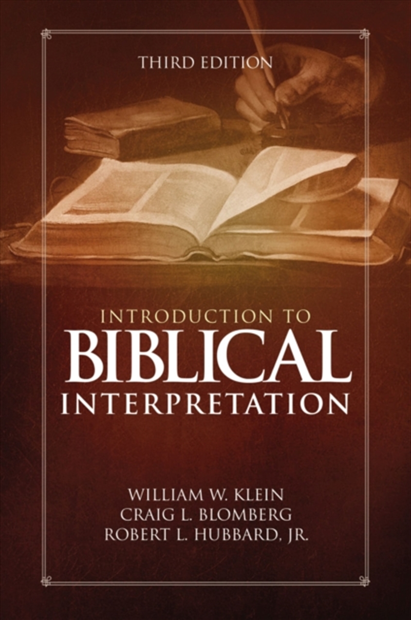 Introduction To Biblical Interpretation : Third Edition/Product Detail/Religion & Beliefs