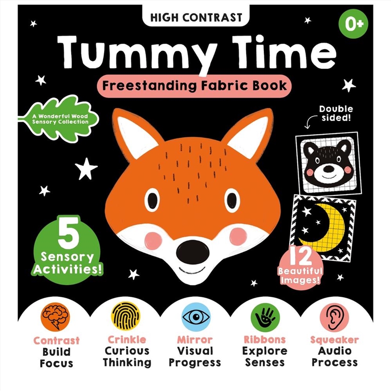 A High-Contrast Tummy Time Black-And-White Sensory Rag Book/Product Detail/Early Childhood Fiction Books