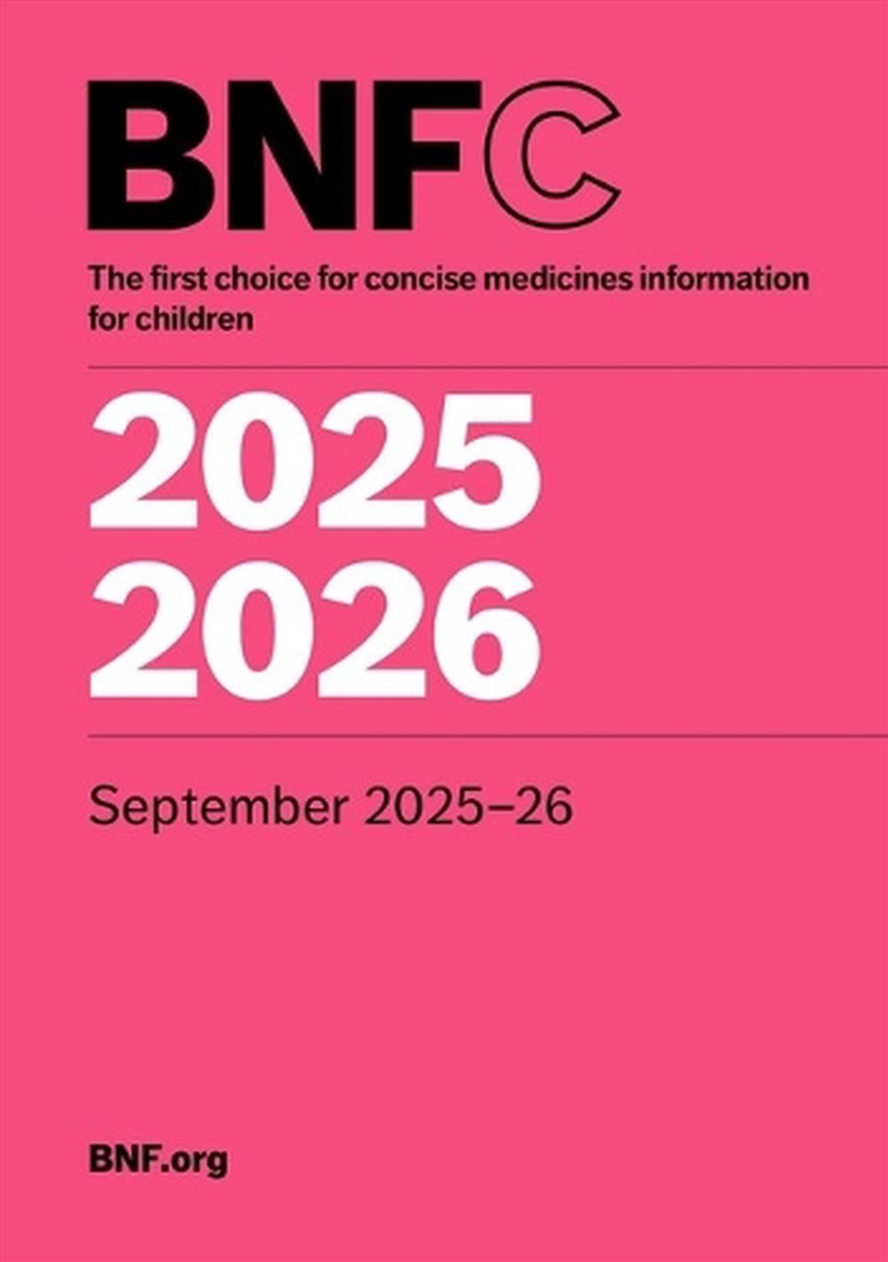 Bnf For Children (Bnfc) 2025-2026/Product Detail/Healthcare