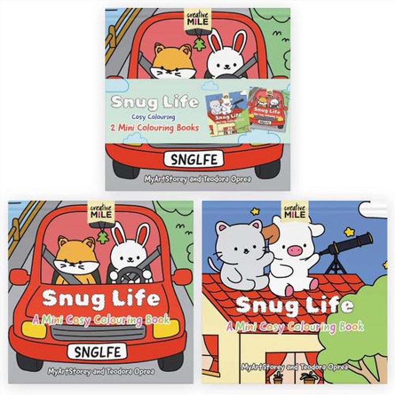2 Pack Mini Colouring Book - Snug Life Cosy Colouring Book/Product Detail/Adults Colouring