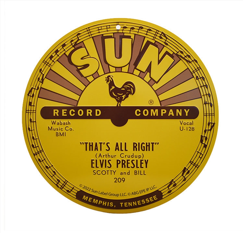 Sun Record Tin Sign - Elvis That's All Right/Product Detail/Posters & Prints