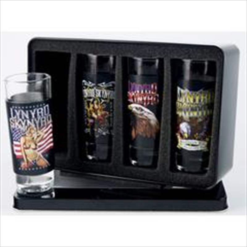 Lynyrd Skynyrd Shot Glass 4 Pc Set/Product Detail/Flasks & Shot Glasses