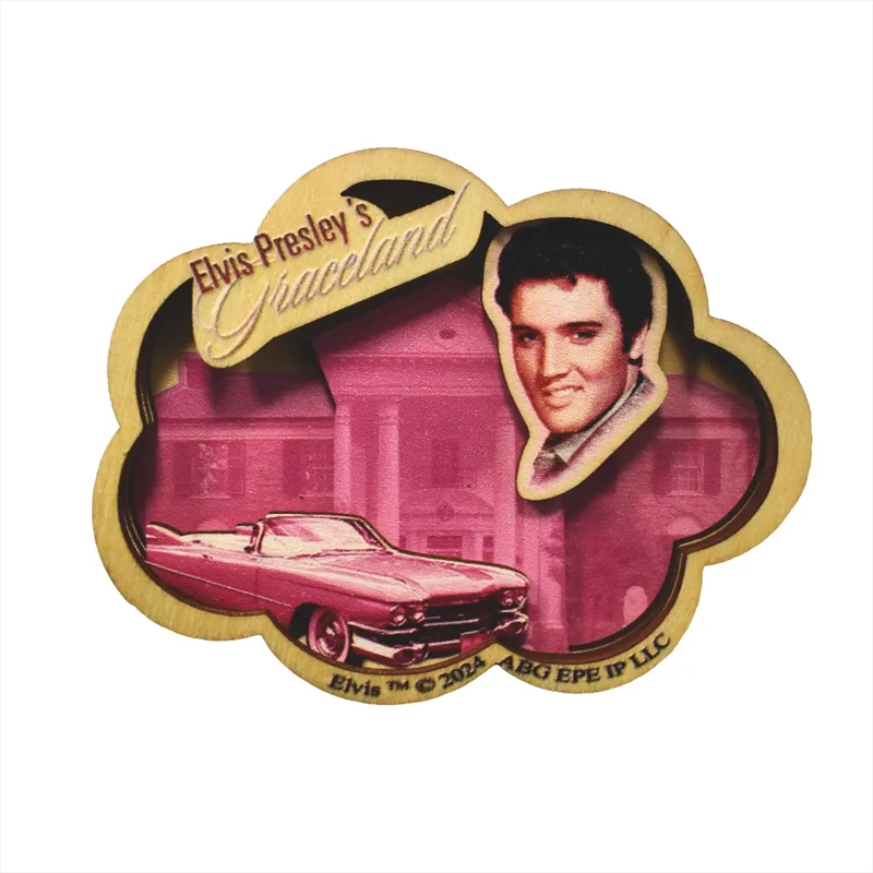 Elvis Magnet - Graceland Pink Layered/Product Detail/Stationery