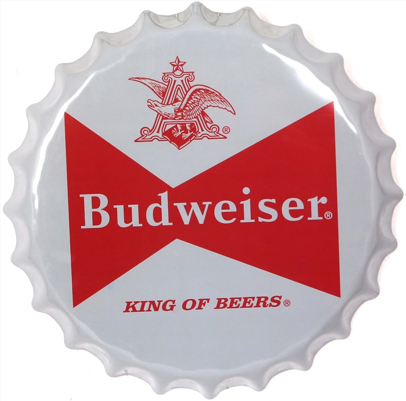 Budweiser Bottle Top Tin Sign 38.1 Cm/Product Detail/Posters & Prints