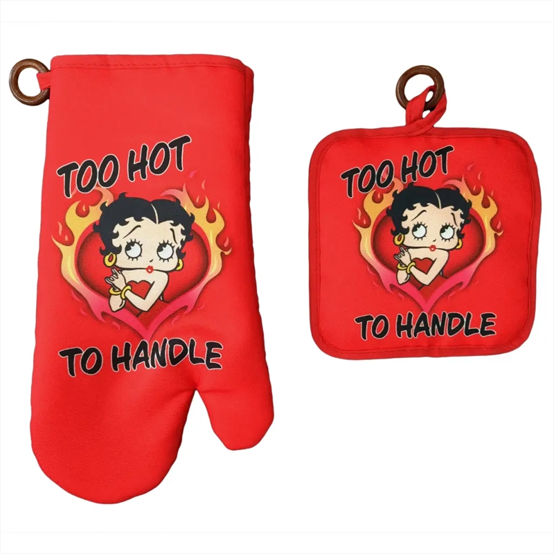 Betty Boop Pot Holder/Oven Mitt Set - Too Hot/Product Detail/Kitchenware