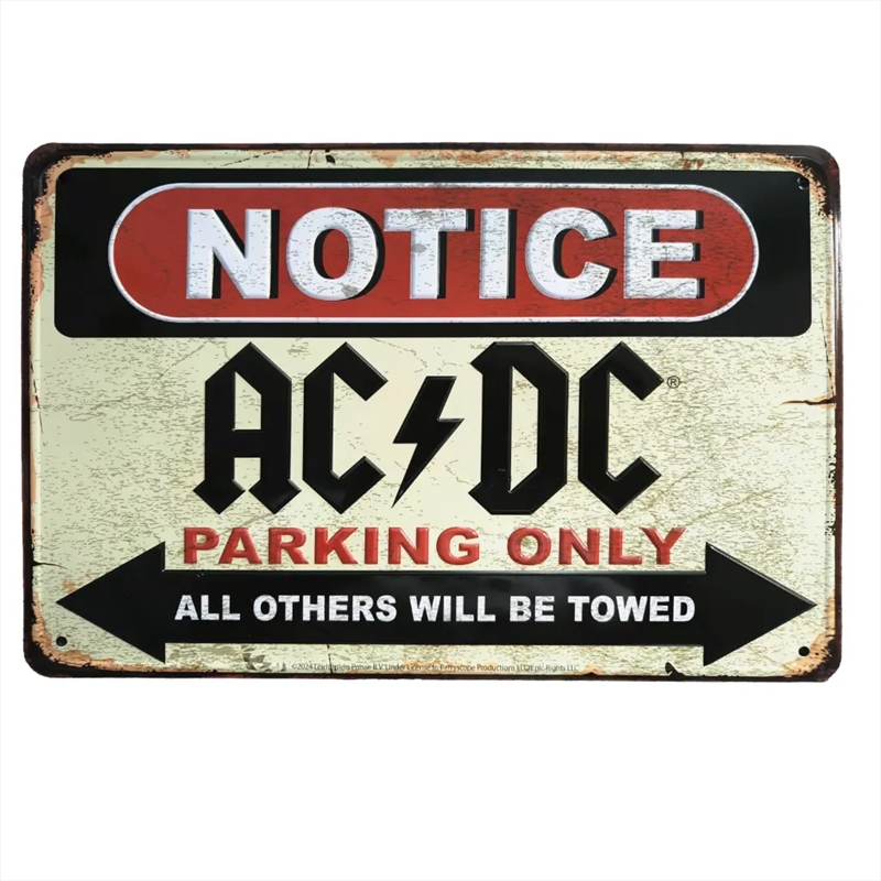 Ac/Dc Sign - Parking Only/Product Detail/Posters & Prints