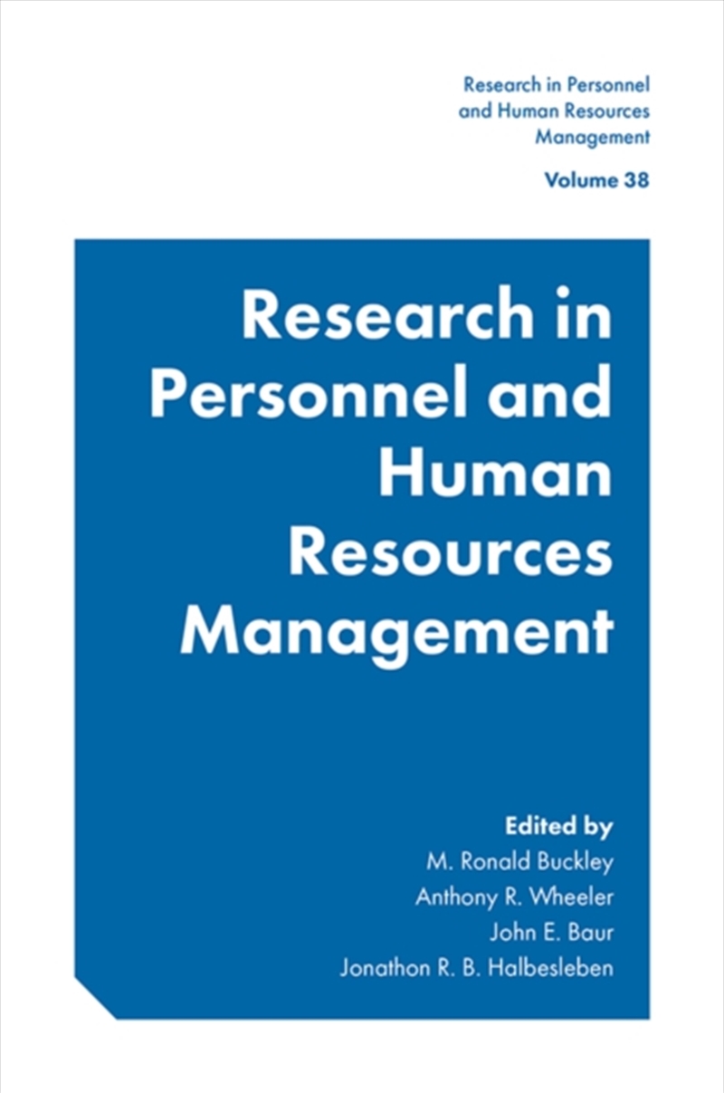 Research In Personnel And Human Resources Management/Product Detail/Society & Culture