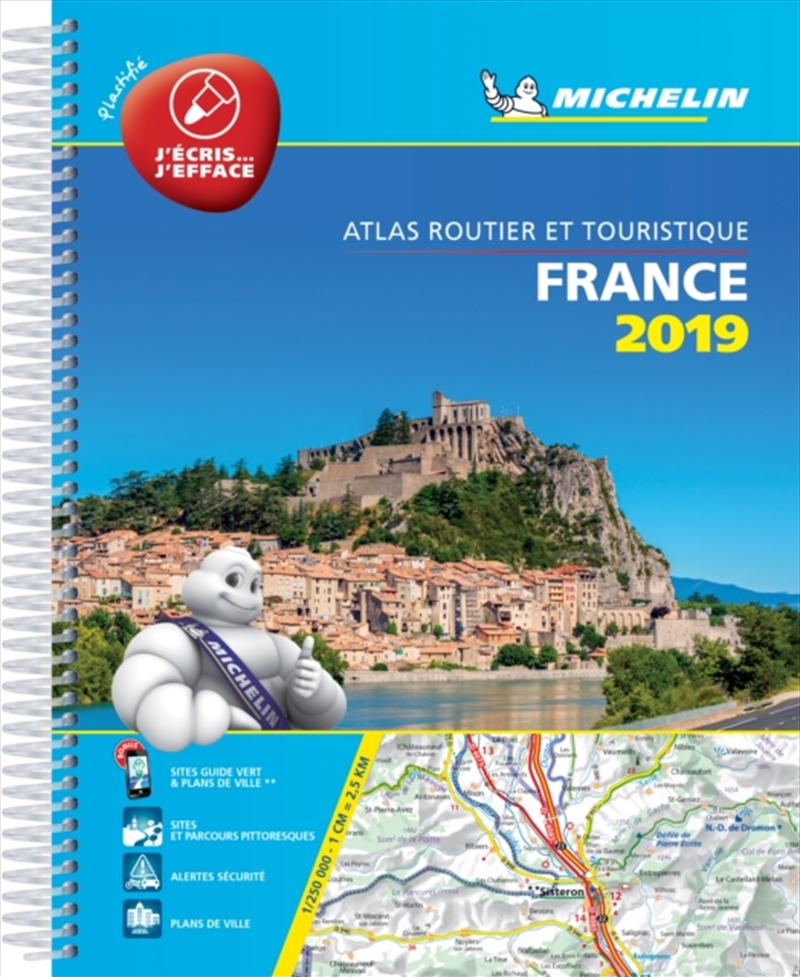 France 2019 -Tourist & Motoring Atlas A4 Laminated Spiral : Tourist & Motoring Atlas A4 Spiral/Product Detail/Geography